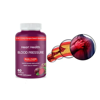 Ziołowe suplementy 3 w 1 dla zdrowia serca Zdrowie krwi OEM Kapsułki korzeniowe z kapsułkami wyciągu z winogron COQ10